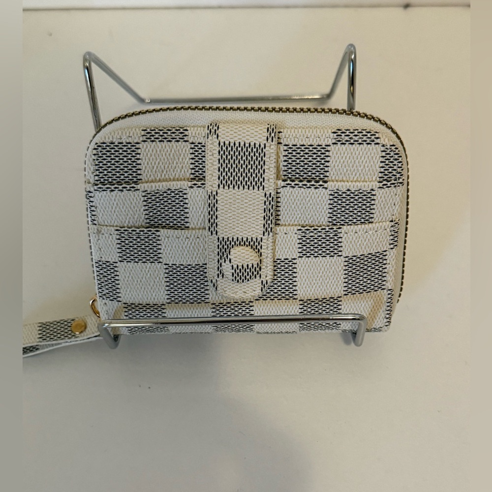Amazon Black and White Checkered Wallet